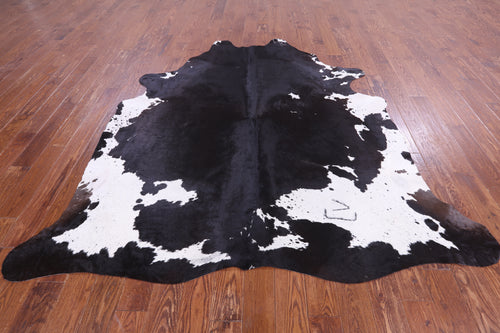 SUPER SALE Black & White Natural Cowhide Rug - XX-Large 7' 9