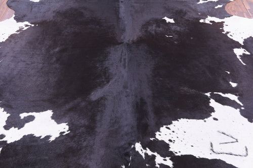 SUPER SALE Black & White Natural Cowhide Rug - XX-Large 7' 9