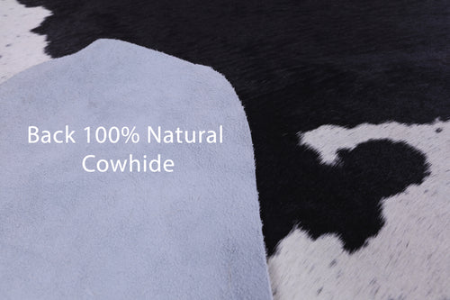 SUPER SALE Black & White Natural Cowhide Rug - XX-Large 7' 9
