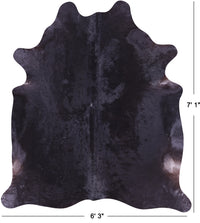Thumbnail for SUPER SALE Black Natural Cowhide Rug - X-Large 7' 1