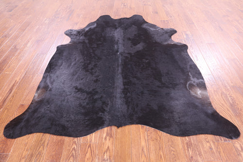 SUPER SALE Black Natural Cowhide Rug - X-Large 7' 1