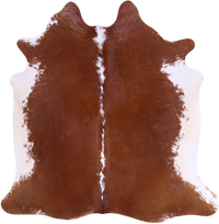 Thumbnail for SUPER SALE Brown & White Natural Cowhide Rug - Large 6' 5