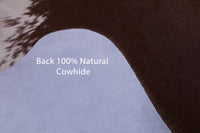 Thumbnail for SUPER SALE Brown & White Natural Cowhide Rug - Large 6' 5