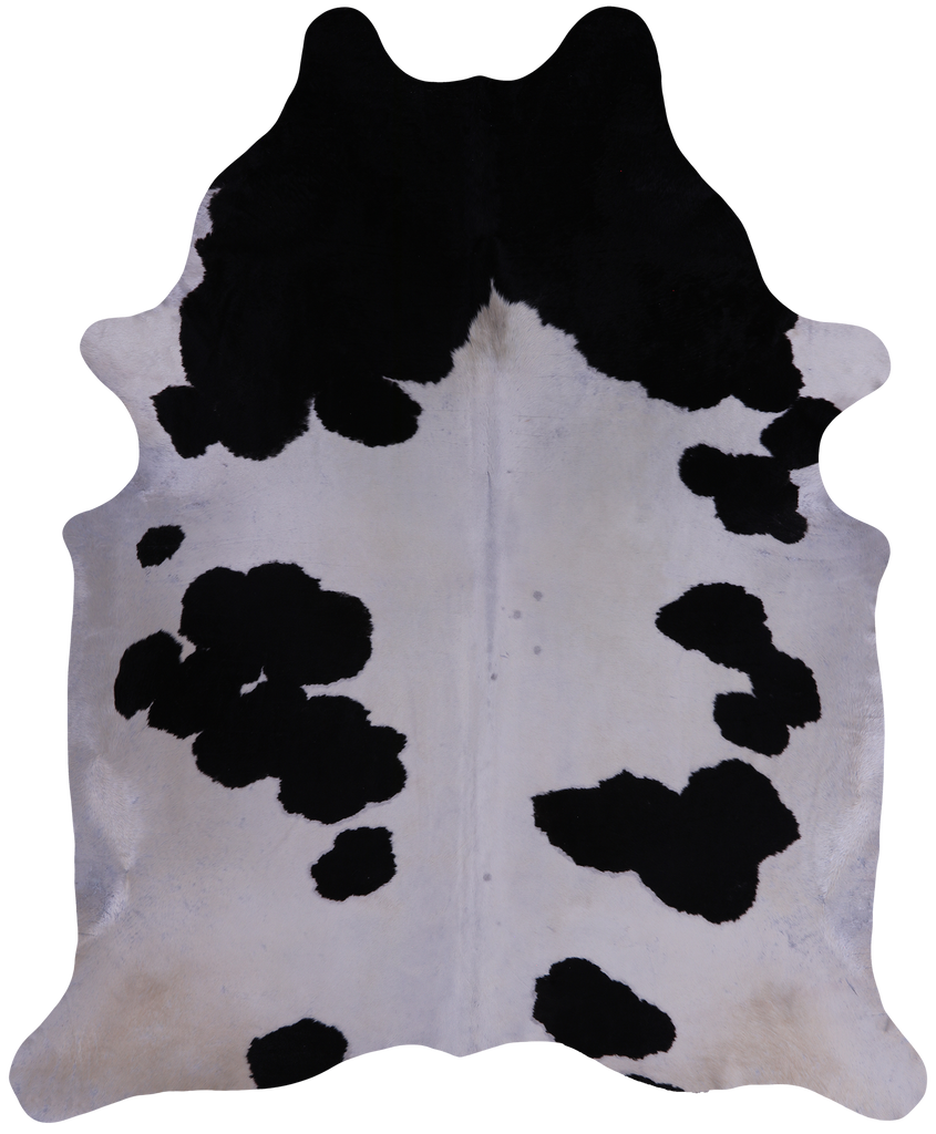 SUPER SALE Black & White Natural Cowhide Rug - XX-Large 8' 9"H x 7' 0"W