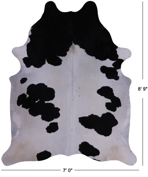 SUPER SALE Black & White Natural Cowhide Rug - XX-Large 8' 9