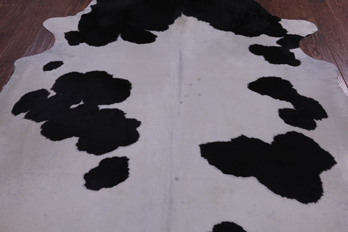 SUPER SALE Black & White Natural Cowhide Rug - XX-Large 8' 9