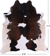 Thumbnail for SUPER SALE Brown & White Natural Cowhide Rug - XX-Large 7' 7
