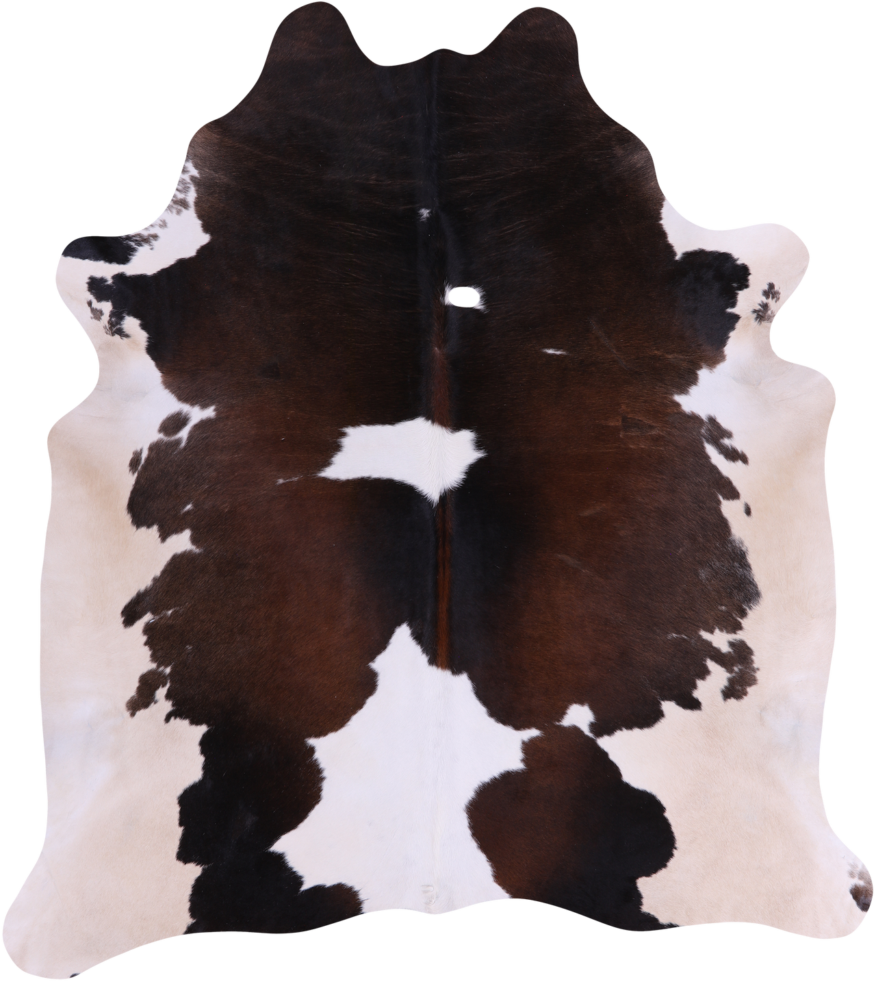 SUPER SALE Brown & White Natural Cowhide Rug - XX-Large 7' 7"H x 6' 6"W