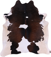 Thumbnail for SUPER SALE Brown & White Natural Cowhide Rug - XX-Large 7' 7