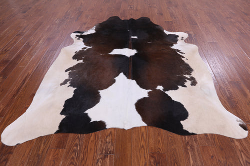 SUPER SALE Brown & White Natural Cowhide Rug - XX-Large 7' 7