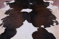 Thumbnail for SUPER SALE Brown & White Natural Cowhide Rug - XX-Large 7' 7