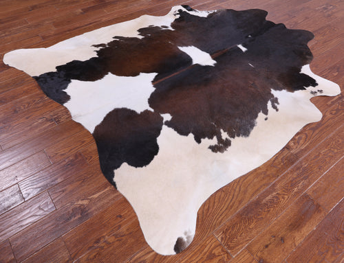 SUPER SALE Brown & White Natural Cowhide Rug - XX-Large 7' 7