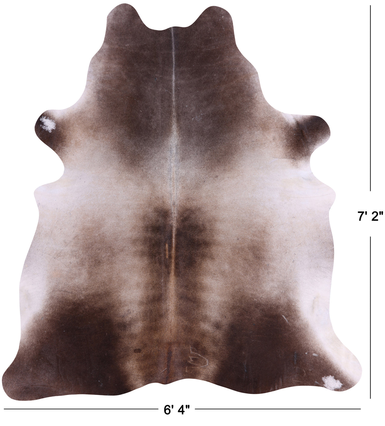 SUPER SALE Brown & White Natural Cowhide Rug - X-Large 7' 2"H x 6' 4"W