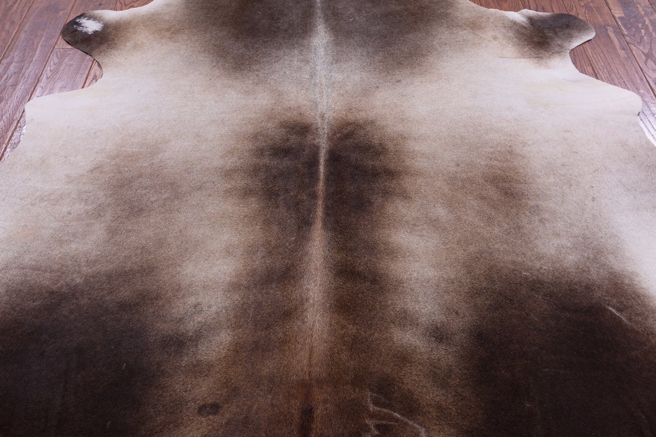 SUPER SALE Brown & White Natural Cowhide Rug - X-Large 7' 2"H x 6' 4"W