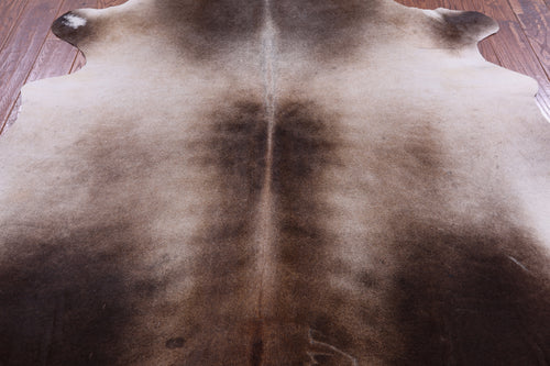 SUPER SALE Brown & White Natural Cowhide Rug - X-Large 7' 2