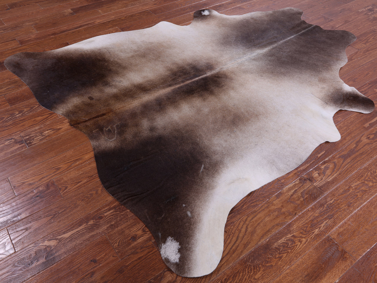 SUPER SALE Brown & White Natural Cowhide Rug - X-Large 7' 2"H x 6' 4"W
