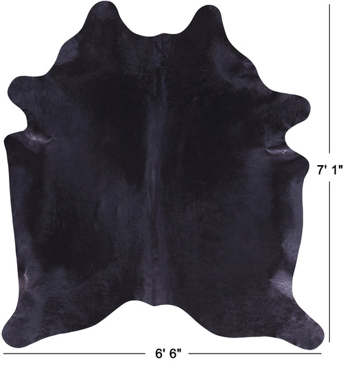 SUPER SALE Black Natural Cowhide Rug - X-Large 7' 1