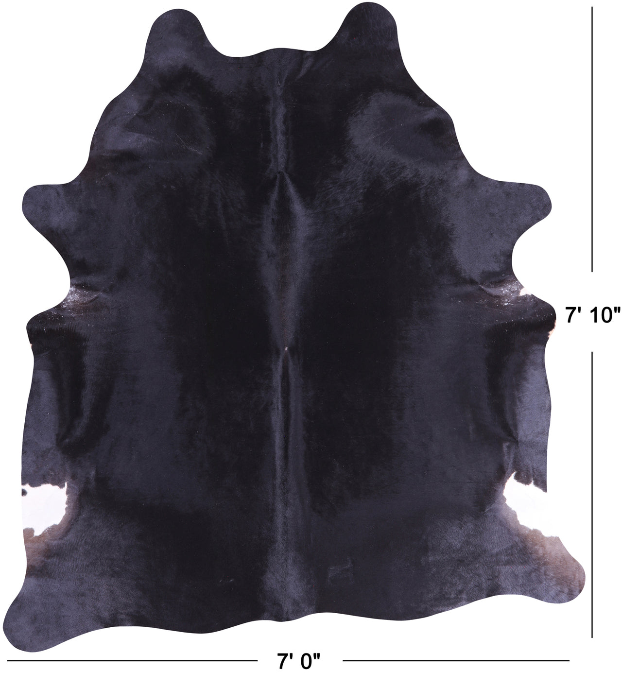 SUPER SALE Black Natural Cowhide Rug - XX-Large 7' 10"H x 7' 0"W