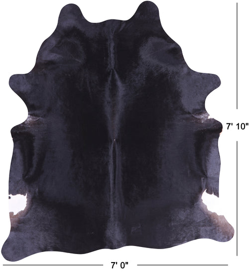 SUPER SALE Black Natural Cowhide Rug - XX-Large 7' 10