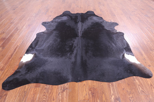SUPER SALE Black Natural Cowhide Rug - XX-Large 7' 10