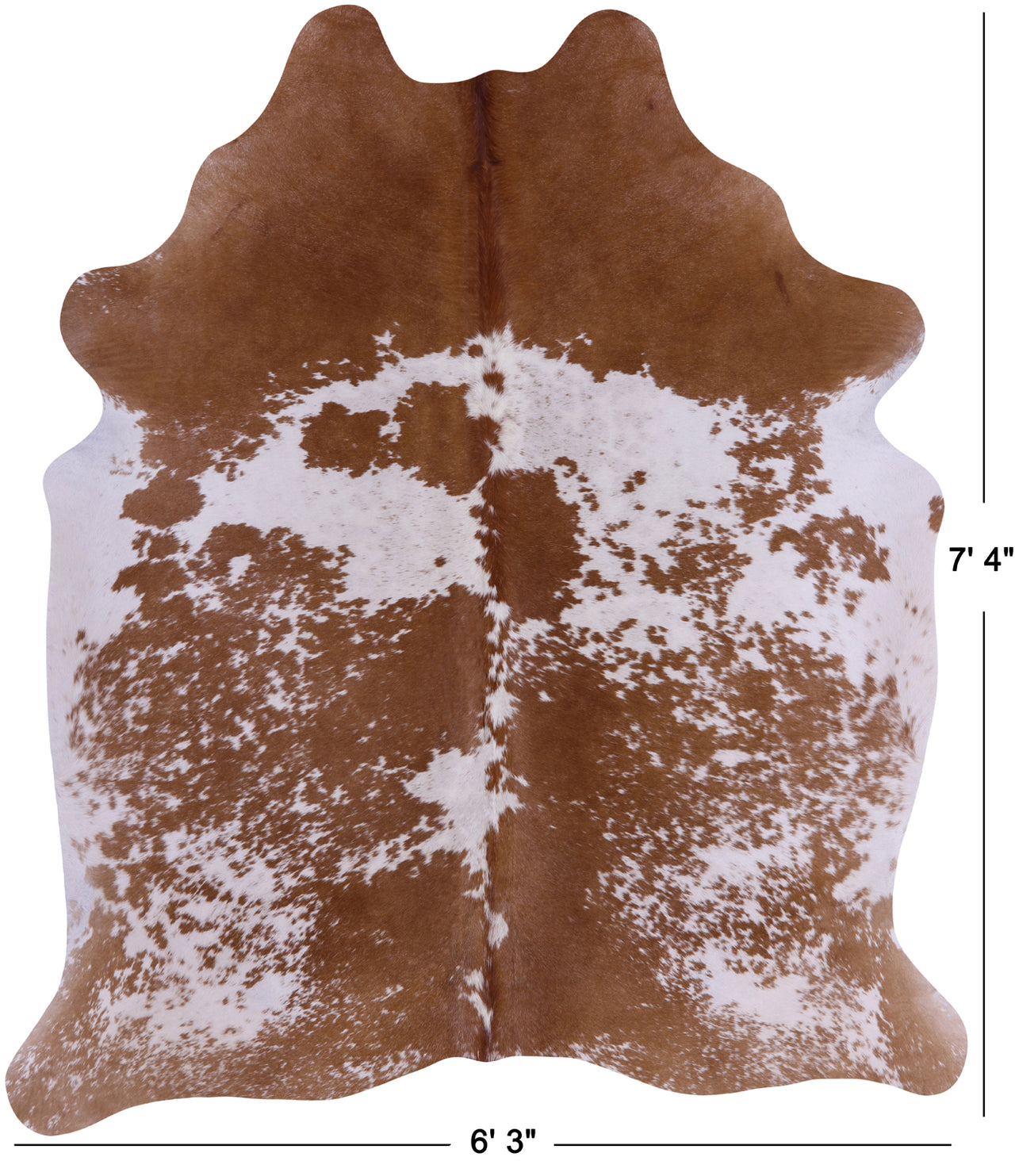 SUPER SALE Brown Salt & Pepper Natural Cowhide Rug - XX-Large 7' 4"H x 6' 3"W