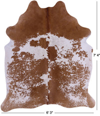 Thumbnail for SUPER SALE Brown Salt & Pepper Natural Cowhide Rug - XX-Large 7' 4