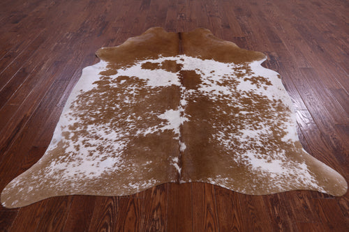 SUPER SALE Brown Salt & Pepper Natural Cowhide Rug - XX-Large 7' 4