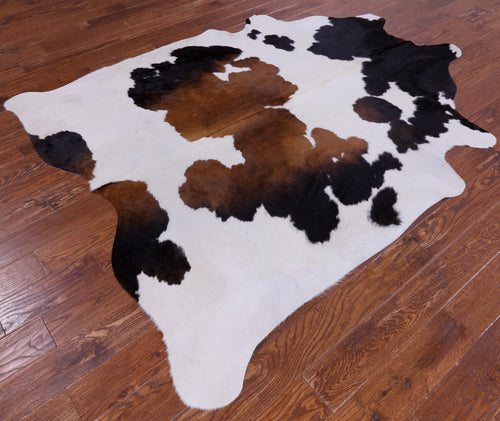 SUPER SALE Tricolor Natural Cowhide Rug - XX-Large 7' 4