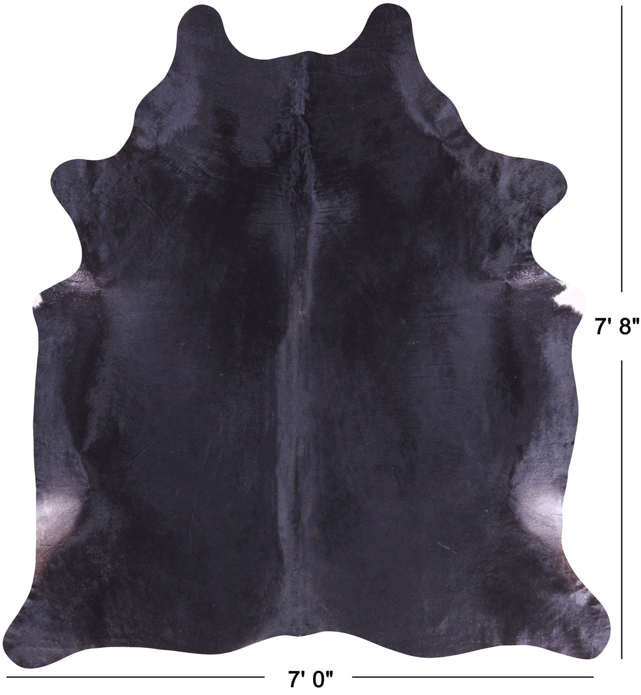 SUPER SALE Black Natural Cowhide Rug - XX-Large 7' 8"H x 7' 0"W