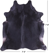 Thumbnail for SUPER SALE Black Natural Cowhide Rug - XX-Large 7' 8