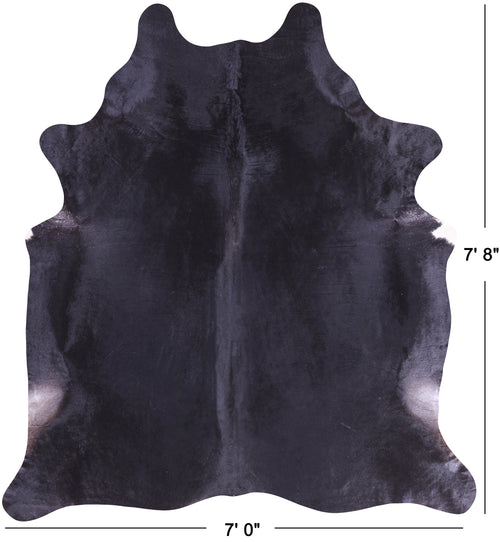 SUPER SALE Black Natural Cowhide Rug - XX-Large 7' 8