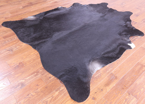 SUPER SALE Black Natural Cowhide Rug - XX-Large 7' 8