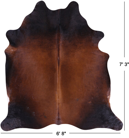 SUPER SALE Dark Brown Natural Cowhide Rug - X-Large 7' 3