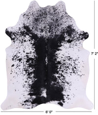 Thumbnail for SUPER SALE Black Salt & Pepper Natural Cowhide Rug - X-Large 7' 2