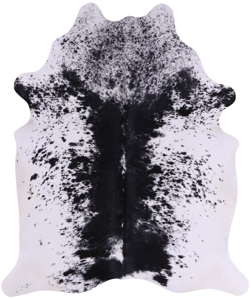 SUPER SALE Black Salt & Pepper Natural Cowhide Rug - X-Large 7' 2