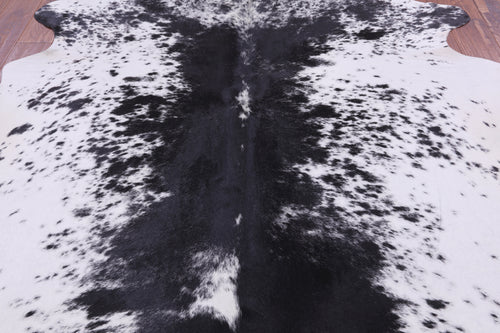 SUPER SALE Black Salt & Pepper Natural Cowhide Rug - X-Large 7' 2