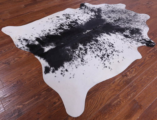 SUPER SALE Black Salt & Pepper Natural Cowhide Rug - X-Large 7' 2