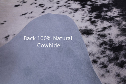SUPER SALE Black Salt & Pepper Natural Cowhide Rug - X-Large 7' 2