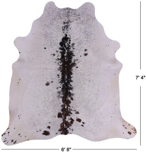 SUPER SALE Brown Salt & Pepper Natural Cowhide Rug - XX-Large 7' 4