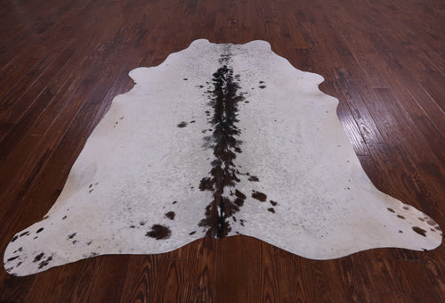 SUPER SALE Brown Salt & Pepper Natural Cowhide Rug - XX-Large 7' 4
