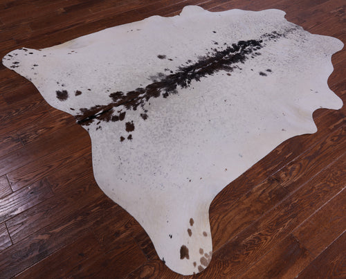 SUPER SALE Brown Salt & Pepper Natural Cowhide Rug - XX-Large 7' 4