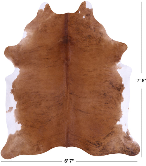 SUPER SALE Brown & White Natural Cowhide Rug - XX-Large 7' 8