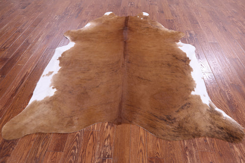 SUPER SALE Brown & White Natural Cowhide Rug - XX-Large 7' 8