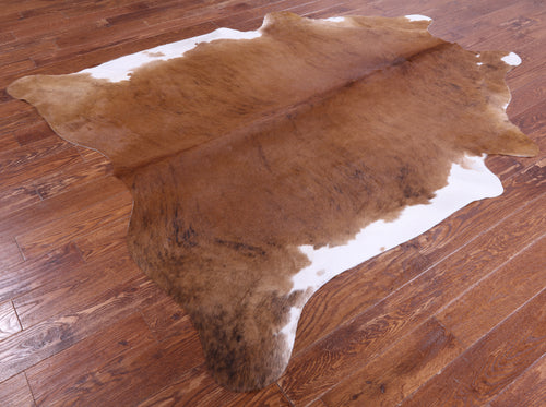 SUPER SALE Brown & White Natural Cowhide Rug - XX-Large 7' 8