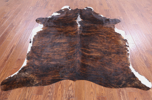 SUPER SALE Brindle Natural Cowhide Rug - XX-Large 7' 4