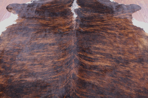 SUPER SALE Brindle Natural Cowhide Rug - XX-Large 7' 4