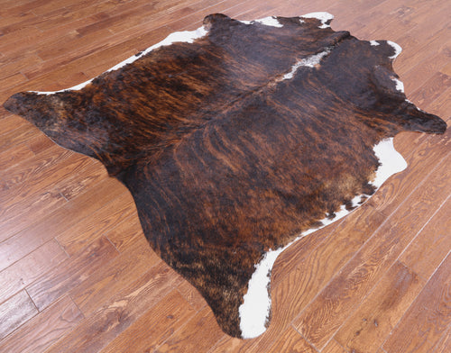 SUPER SALE Brindle Natural Cowhide Rug - XX-Large 7' 4