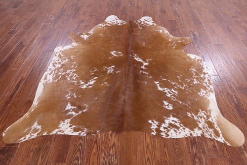 SUPER SALE Brown Salt & Pepper Natural Cowhide Rug - X-Large 7' 0