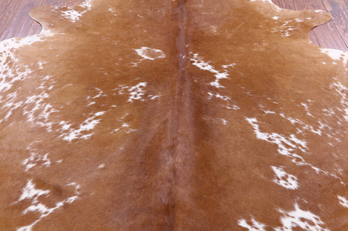 SUPER SALE Brown Salt & Pepper Natural Cowhide Rug - X-Large 7' 0