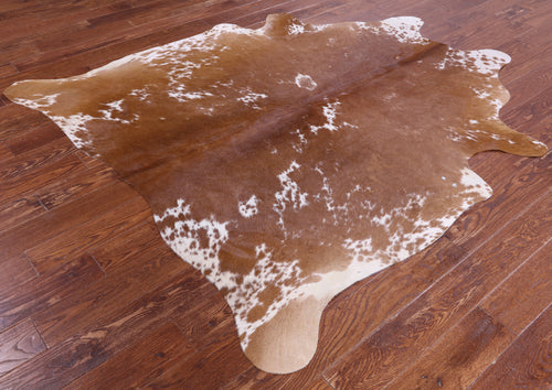 SUPER SALE Brown Salt & Pepper Natural Cowhide Rug - X-Large 7' 0